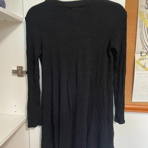 Black Long Sleeve Mock Turtleneck Dress